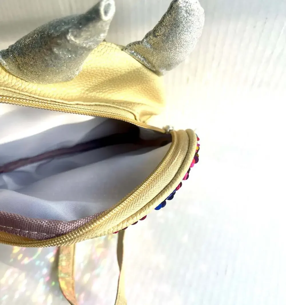 Girls Mini Unicorn Backpack with Rainbow Flip Sequins and Glitter Horns